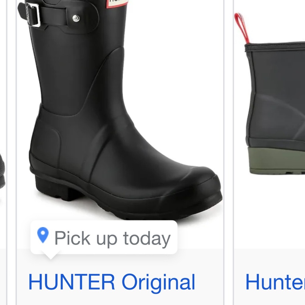 Hunter Original Black Womens Boots -size 10 -EUC